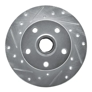 R1 Concepts EDZ-74010L Brake Rotor Drilled and Slotted Silver